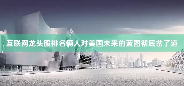 互联网龙头股排名俩人对美国未来的蓝图彻底岔了道